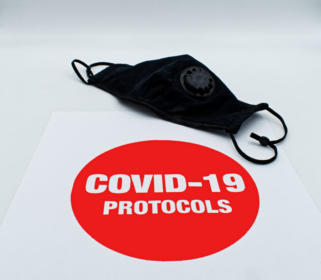 Covid-19 protocols. Concept of preventive measures covid-19, isolated on white background. Covid-19 protocols. Concept of preventive measures covid-19